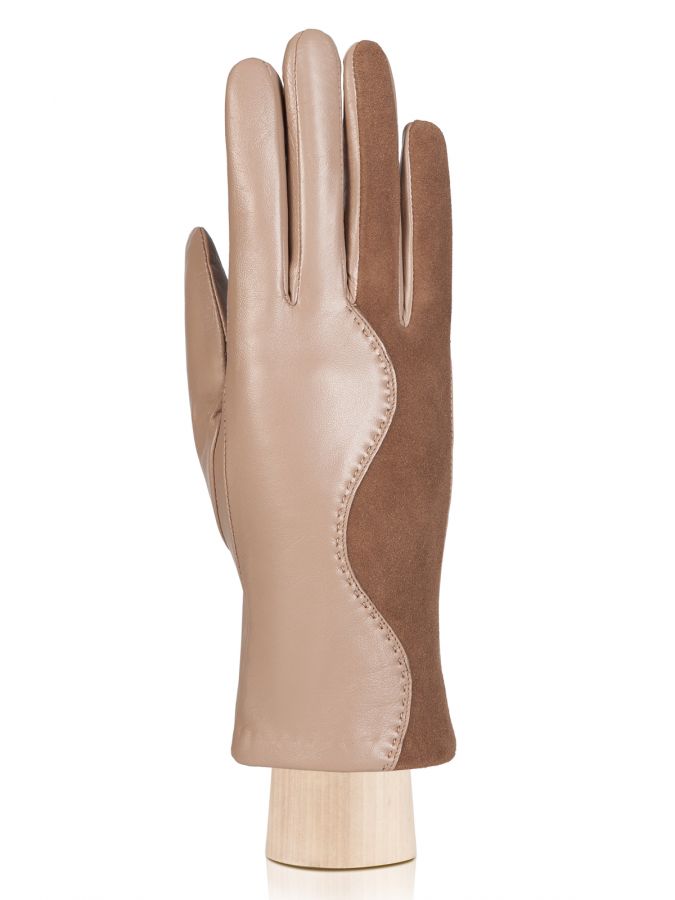 Женские перчатки с комбинацией кожи и велюра ELEGANZZA GR01-00023370
