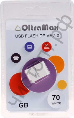 флэш-карта OltraMax 8GB 70 белый мини брелок