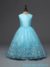 Пышное платье со шлейфом принцессы Эльзы на рост 125-130