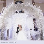 гинго белоба белая на ветке , искусственные цветы для свадебного декора
