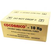 Уголь кокосовый для кальяна Cocobrico коробка (12 уп по 72 кубиков)