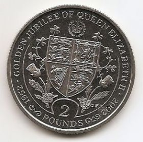 50 лет правлению Королевы Елизаветы I I2 фунта Южная Георгия и Южные Сандвичевы острова 2002