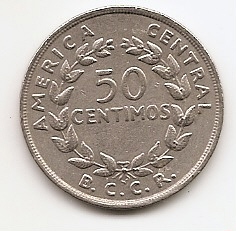 50 сентимо Коста-Рика 1970