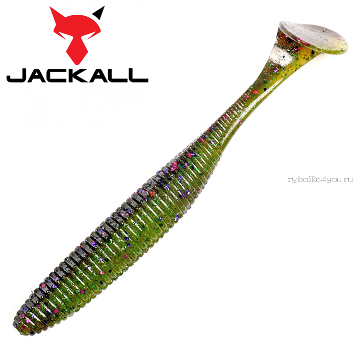 Мягкая приманка Jackall Rhythm Wave 3,8" / упаковка 7 шт / цвет:  weed gill