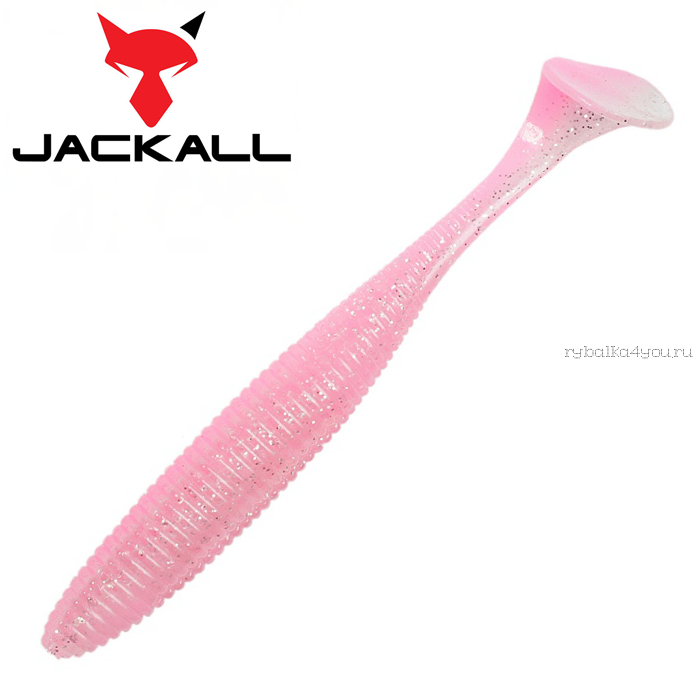 Мягкая приманка Jackall Rhythm Wave 4,8" / упаковка 5 шт / цвет:  pink silver flake