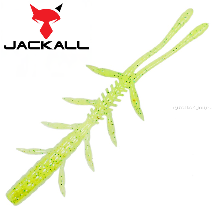 Мягкая приманка Jackall Scissor Comb 2,5"   / упаковка 10 шт / цвет: glow chartreuse shad