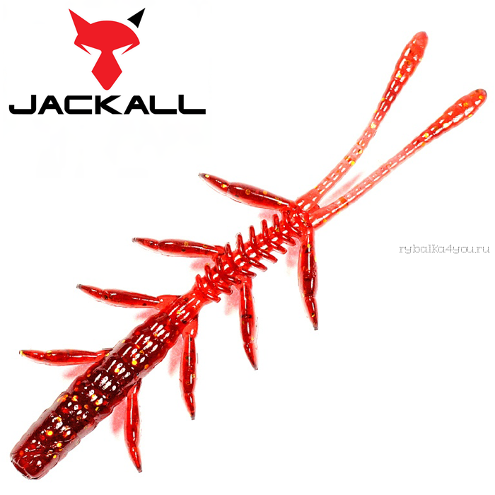 Мягкая приманка Jackall Scissor Comb 2,5"   / упаковка 10 шт / цвет: red cola