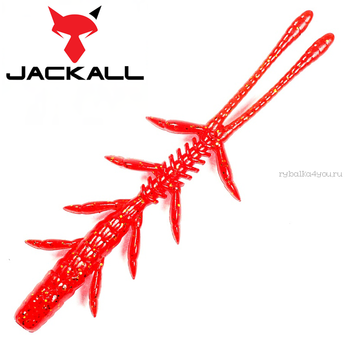Мягкая приманка Jackall Scissor Comb 2,5"   / упаковка 10 шт / цвет: red gold flake