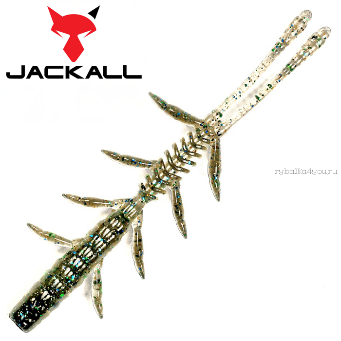 Мягкая приманка Jackall Scissor Comb 3,0"   / упаковка 8 шт / цвет: dark thunder iwashi