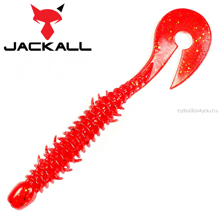 Мягкая приманка Jackall Wobbring 2,5"  / упаковка 10 шт / цвет:  red gold flake