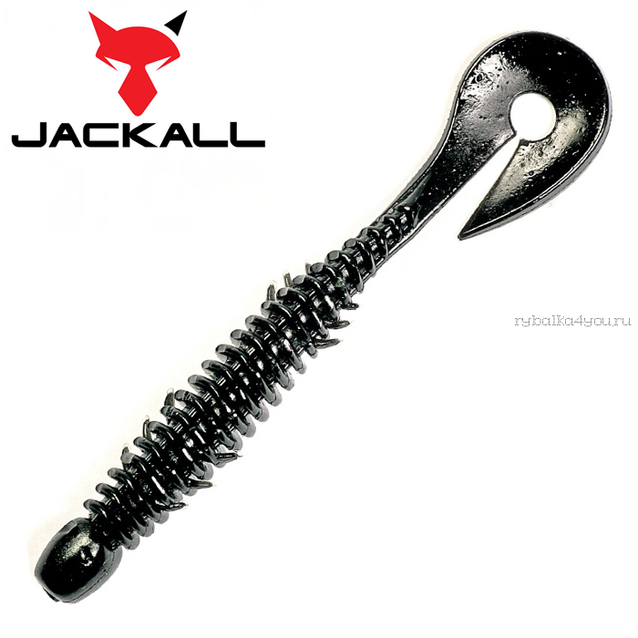 Мягкая приманка Jackall Wobbring 2,5"  / упаковка 10 шт / цвет:  solid black