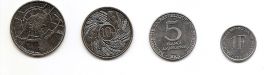 Набор монет Бурунди   1980-2011 4 монеты