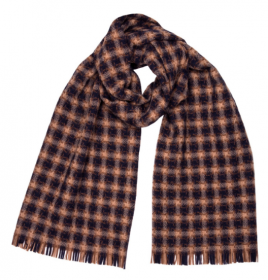 шотландский теплый плотный большой шарф с субрисунком,  100% шерсть ягненка Берти Бирс  BERTIE BIRSE LAMBSWOOL . плотность 5