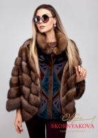 Шуба из соболя с норкой. Продано