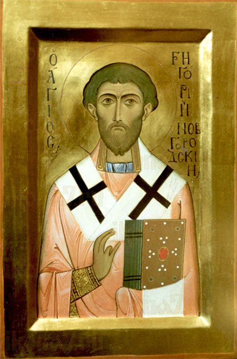 Григорий Новгородский (рукописная икона)