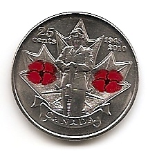 65 лет победе во Второй Мировой войне 25 центов Канада 2010