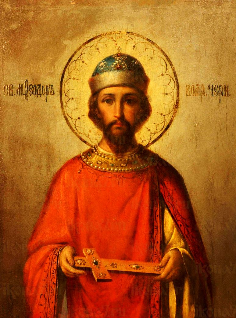 Феодор Черниговский (рукописная икона)