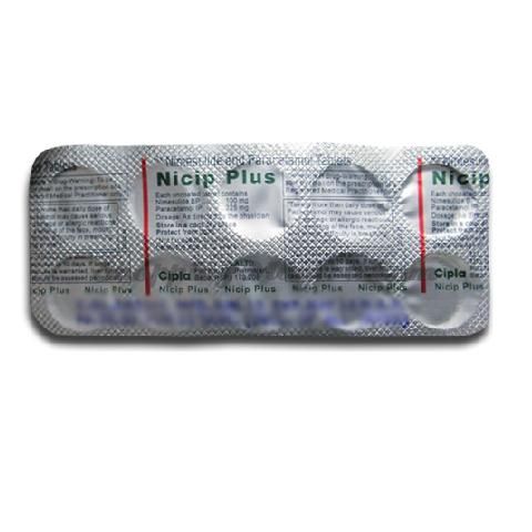 Ницип Плюс (нимесулид 100мг + парацетамол 325мг) нестероидный противовоспалительный препарат Ципла Фарма / Cipla Nicip Plus Tablets