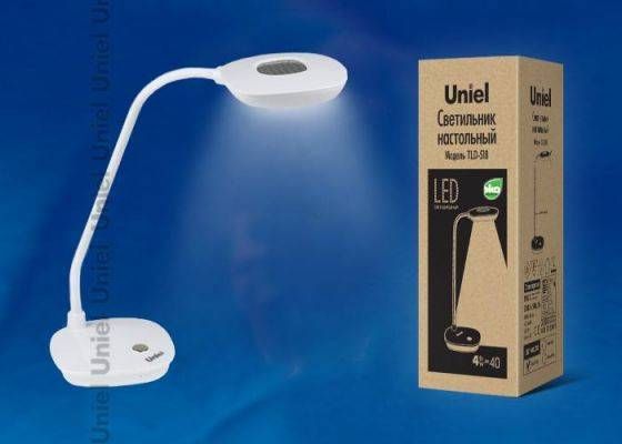 Светильник настольный светодиодный Uniel TLD-518  4W(400lm) 4500 пластик белый