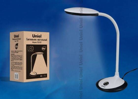 Светильник настольный светодиодный Uniel TLD-527 4W(400lm) 4500K 4K пластик белый/черный