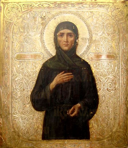 Елизавета Константинопольская(рукописная икона с резьбой)