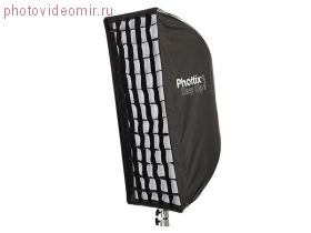 Легко-складываемый зонт-софтбокс Phottix HD с решеткой 40х90 см