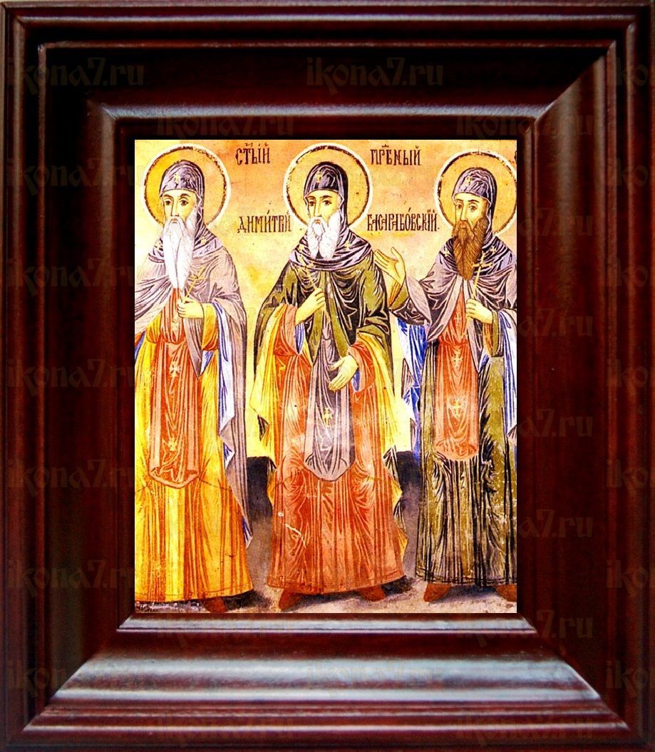 Иоанн, Димитрий и Феодосий Бесарбовские (21х24), простой киот