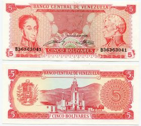 Венесуэла - 5 Боливар 1989 UNC