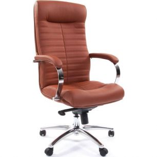Кресло CHAIRMAN 480/brown для руководителя, экокожа, цвет коричневый