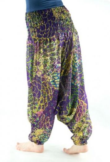 Разноцветные женские штаны алладины из хлопка. Купить в интернет магазине