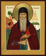 Агапит Печерский (рукописная икона)