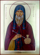 Агапит Печерский (рукописная икона)