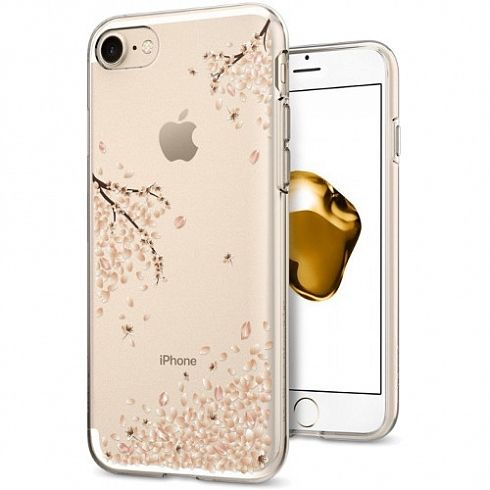 Чехол Spigen Liquid Crystal Shine для iPhone 7 цветы