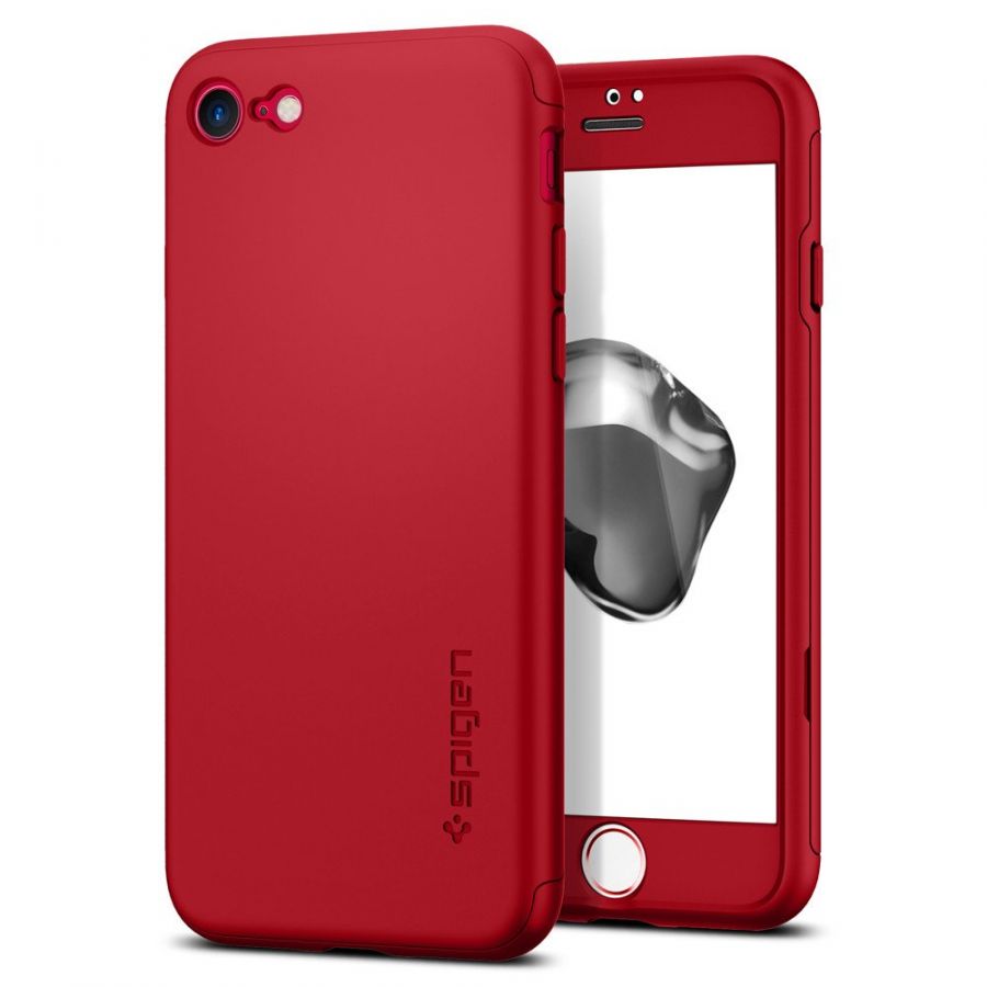 Чехол Spigen Thin Fit 360 для iPhone 7 красный
