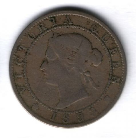 1 пенни 1893 г. Ямайка