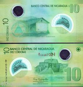 Никарагуа 10 кордоба 2007-2012 полимер пресс UNC