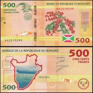 Бурунди 500 франков 2015 пресс UNC