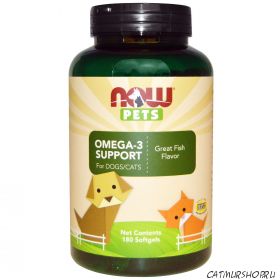 Омега-3 для собак и кошек,  180 желатиновых капсул