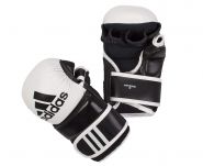 Перчатки для смешанных единоборств Adidas Hybrid Training Leather ADICSG061 чёрно-белые