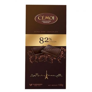 Шоколадка Горький шоколад 82% какао Cemoi Extra Dark Chocolate 82% Cocoa - 100 г (Франция)