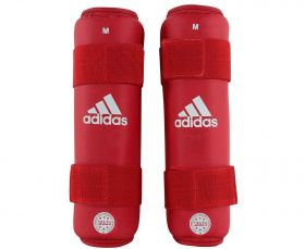 Защита голени красная Adidas Wako Kickboxing Shin Guards ADIWAKOSG01
