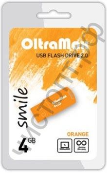 флэш-карта OltraMax 4GB Smile  оранжевый