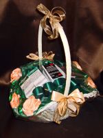 Чайная корзинка "Цветы" - подарочный набор с чаем
