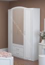 Шкаф "Виктория" 4-х дверный с зеркалом (мод.2) Белый глянец