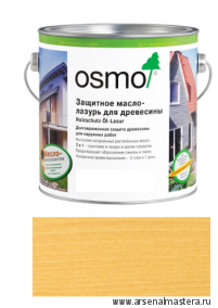 Защитное масло-лазурь для древесины для наружных работ OSMO 710 Holzschutz Ol-Lasur Пиния 2,5 л