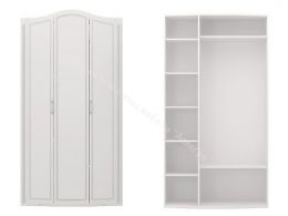 Шкаф для одежды 3-х дверный (без зеркала) Виктория Белый глянец