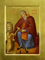 Герасим Иорданский (рукописная икона)