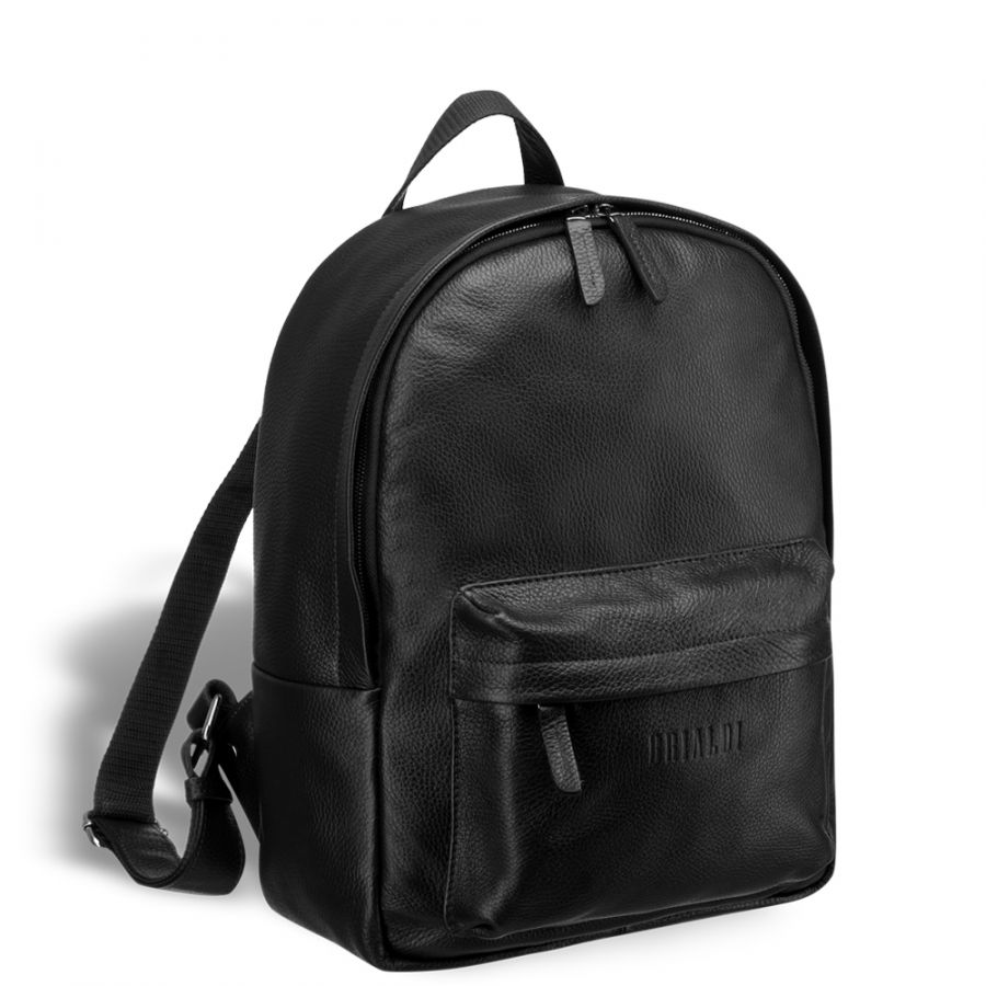 Мужской кожаный рюкзак BRIALDI Pico (Пико) relief black