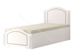 Кровать Виктория одинарная 90*200 см с латами Белый глянец