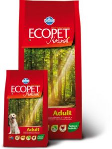 Ecopet Natural Adult (Экопет Нэчурал для взрослых собак всех пород с курицей) 12 кг
